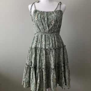 Mint Floral Dress